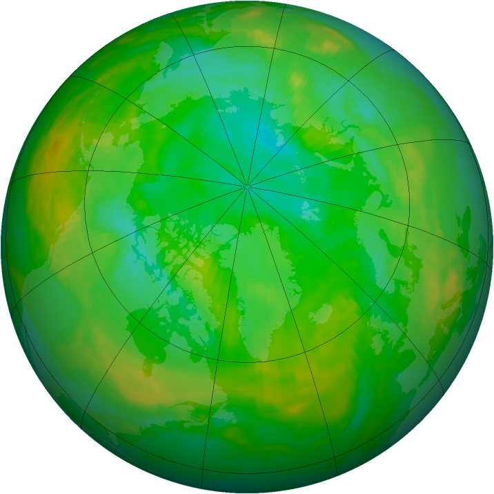 Arctic ozone map for 27 July 1991